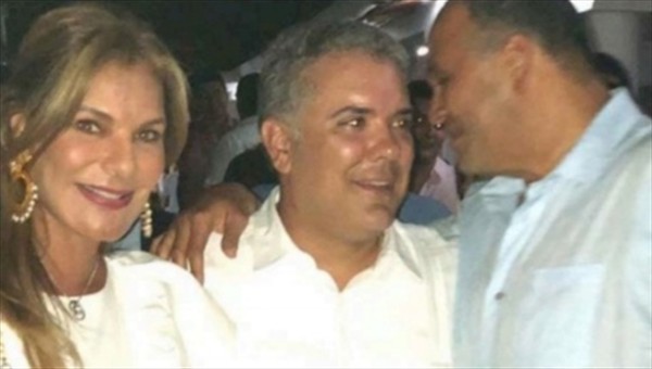 María Mónica Urbina, Iván Duque y 'Ñeñe' Hernández.