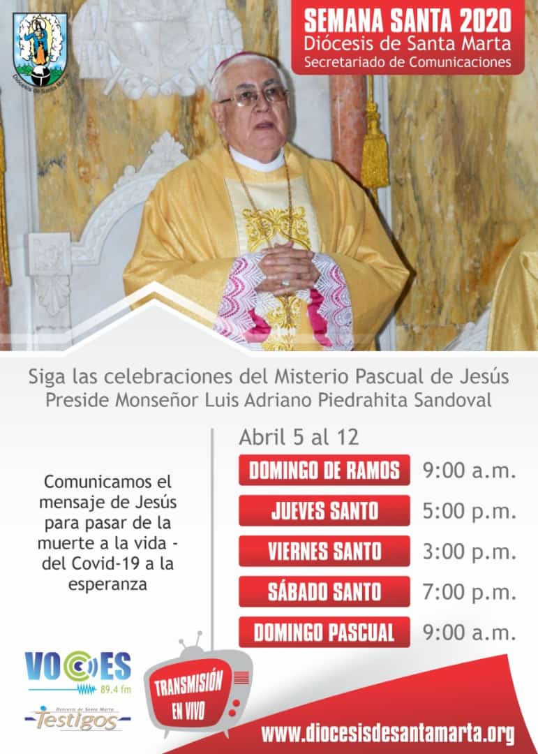 Programación de la transmisión de las celebraciones de Semana Santa.