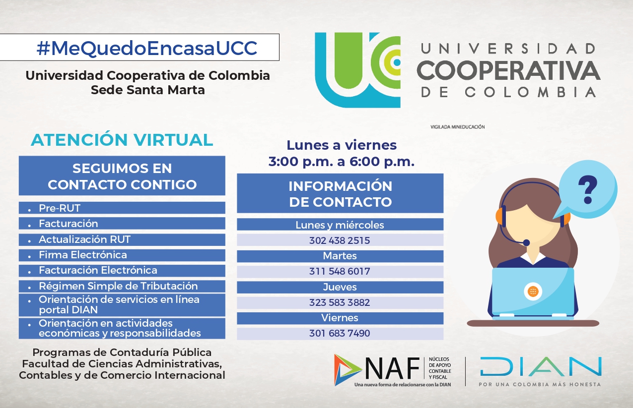 Descripción de la atención virtual de la UCC.