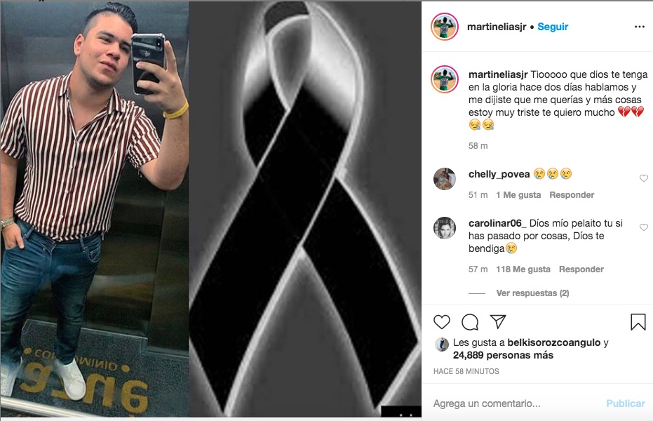 Su sobrino, hijo de Martín Elías, publicó en redes un mensaje póstumo.