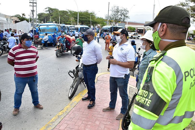 Los conductores de la ciudad protestaron el martes.