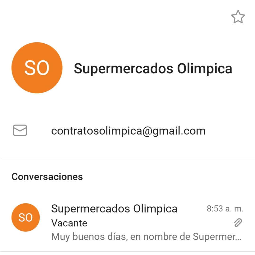 Correo desde el que contactan a las personas.