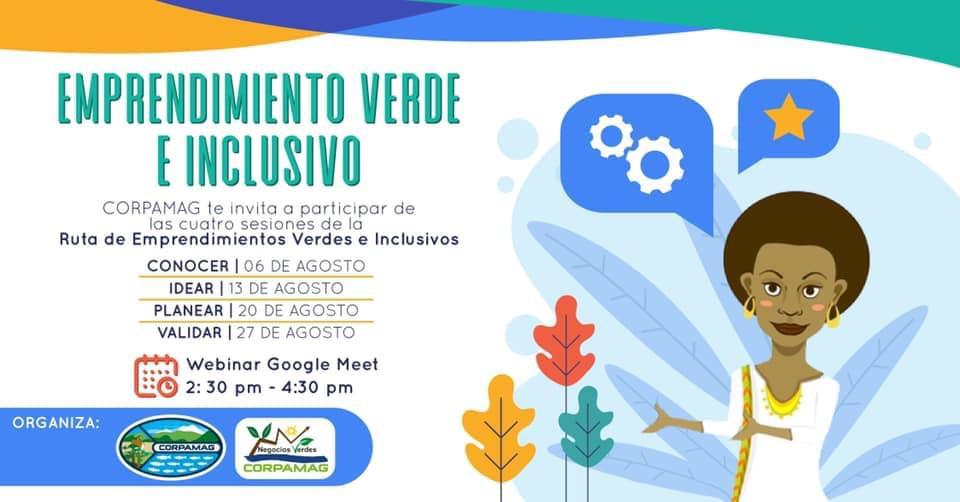 Invitación a participar en las capacitaciones de negocio verde de Corpamag.