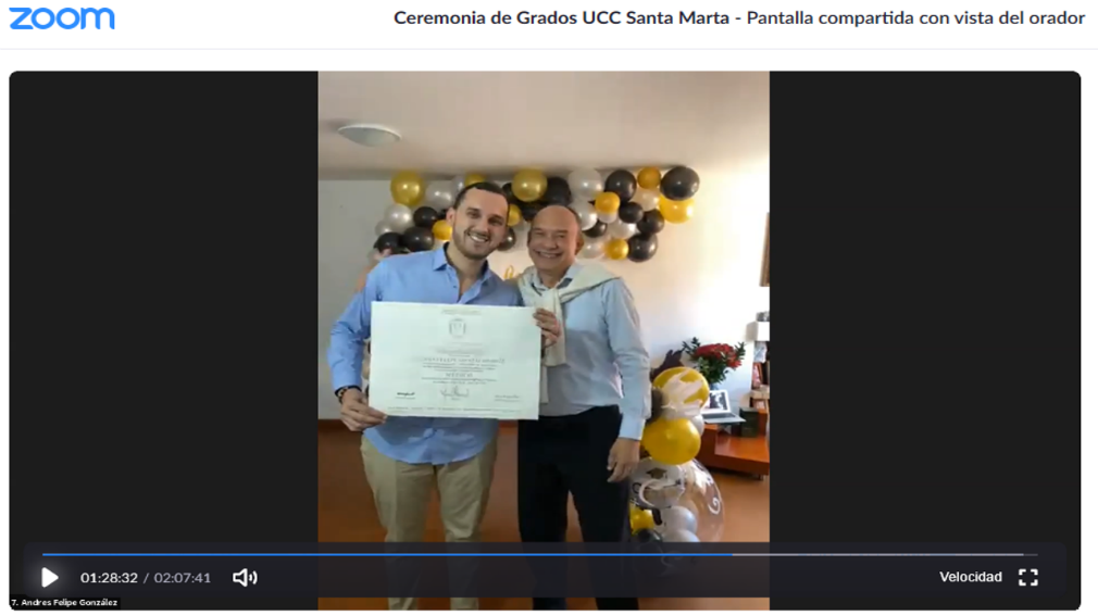Proceso de grado en la UCC Santa Marta.