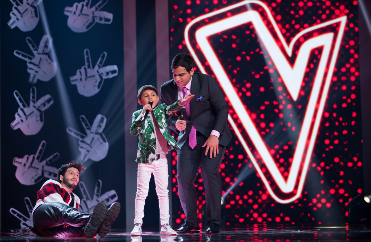 Juan David Rueda durante su participación en La Voz Kids.