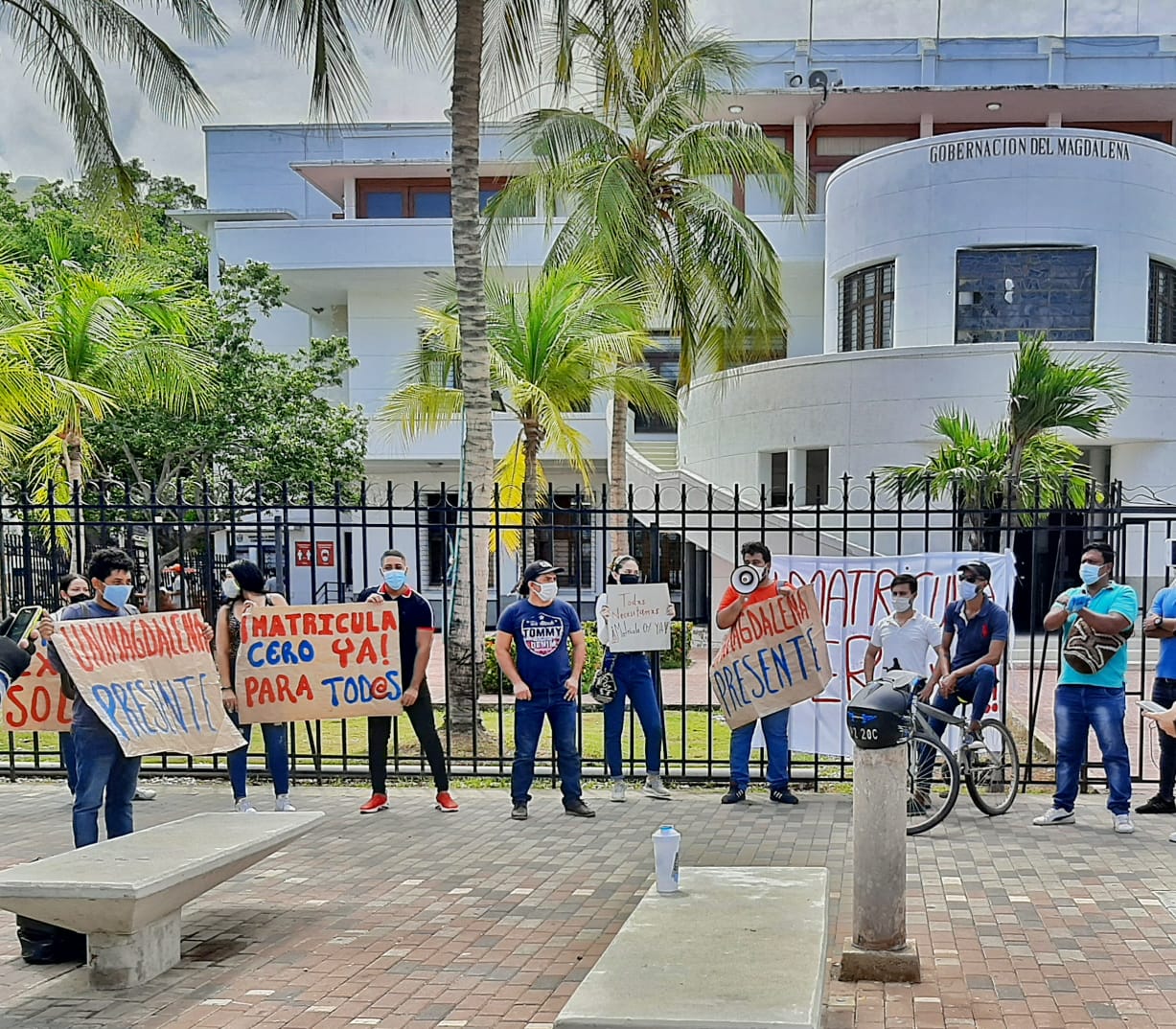 La manifestación se llevó a cabo en la mañana de este jueves.