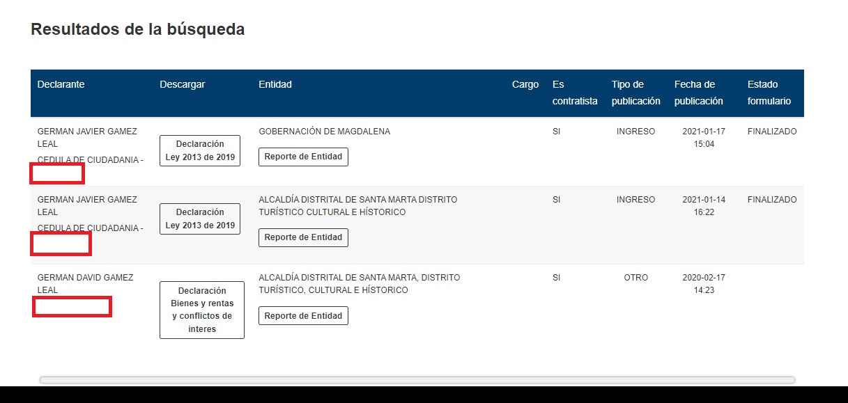 Registros laborales públicos del funcionario infractor de tránsito.