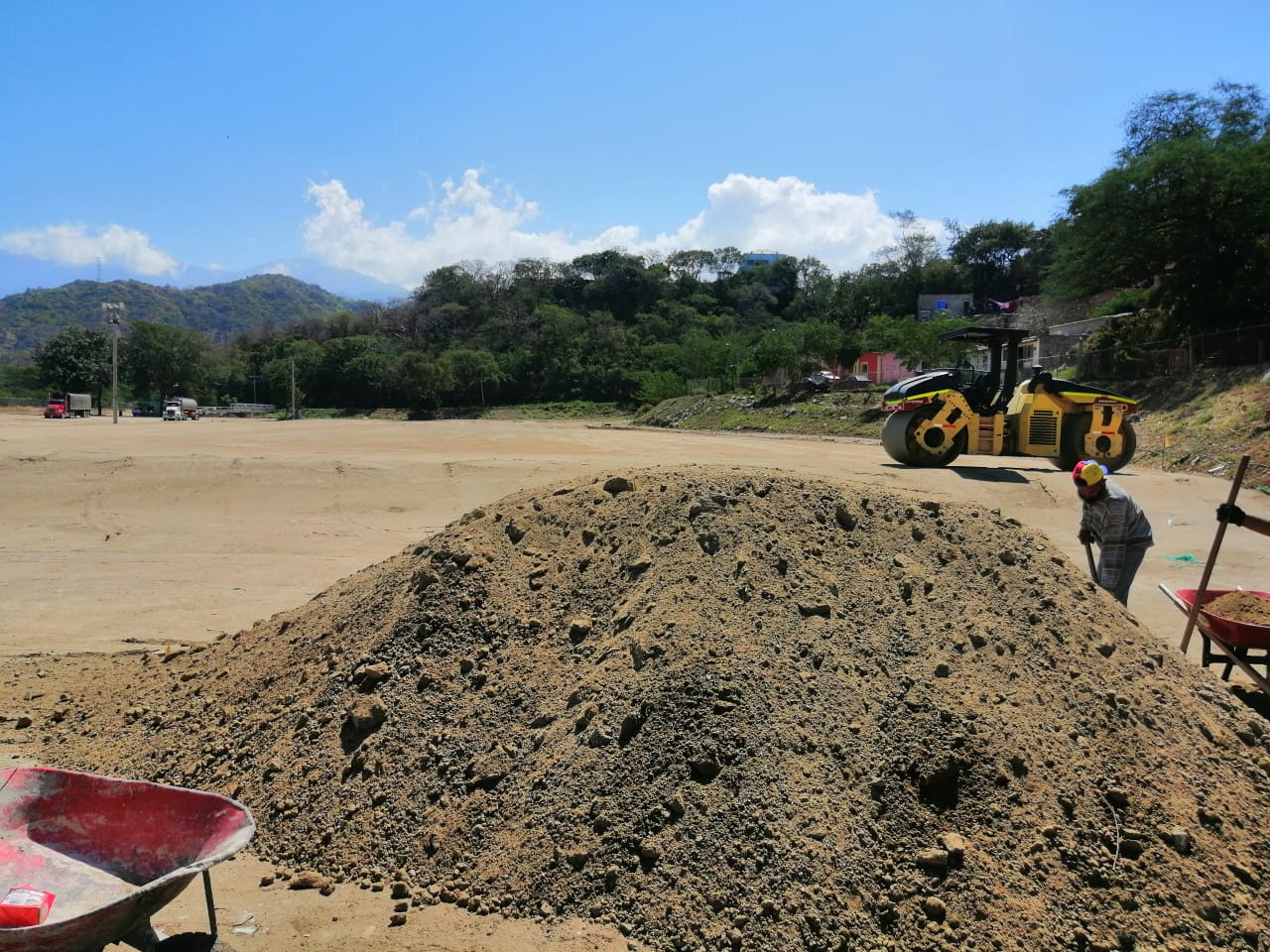 Este es el lote donde se suspendieron las actividades.