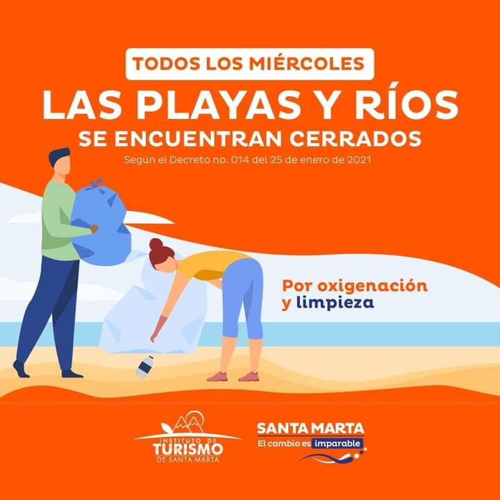 Información de la Alcaldía con relación a los cierres de playas y ríos.