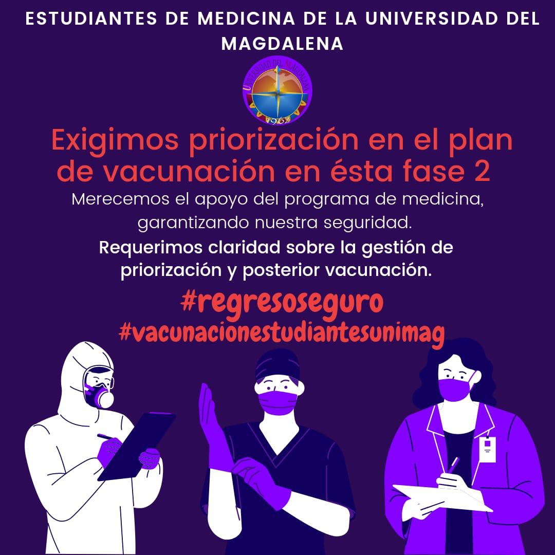 Estudiantes exigen vacunación.