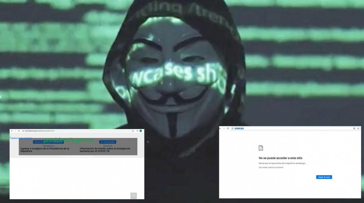 Anonymous tumba páginas web de la Presidencia y el Senado