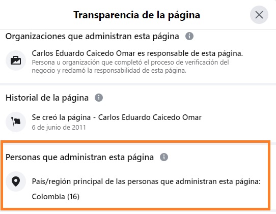 El Facebook 'personal' de Carlos Caicedo es operado por 16 personas.