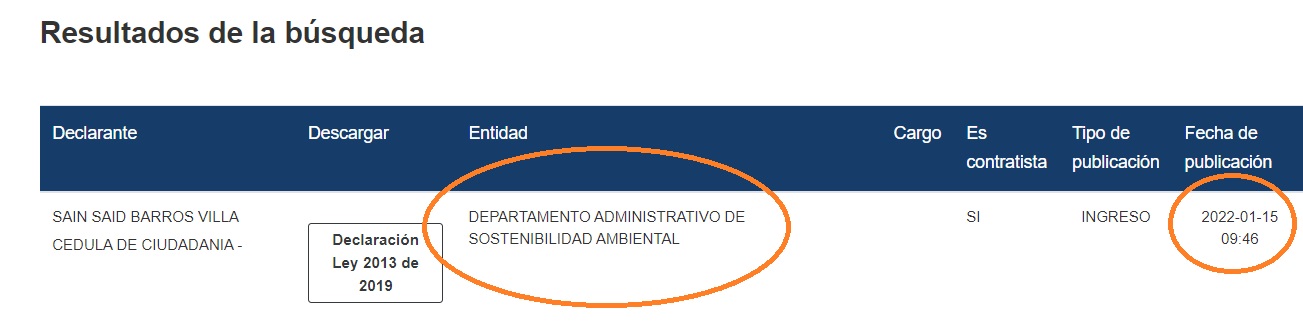 Esta es la fecha de publicación de la vinculación del funcionario al Dadsa.