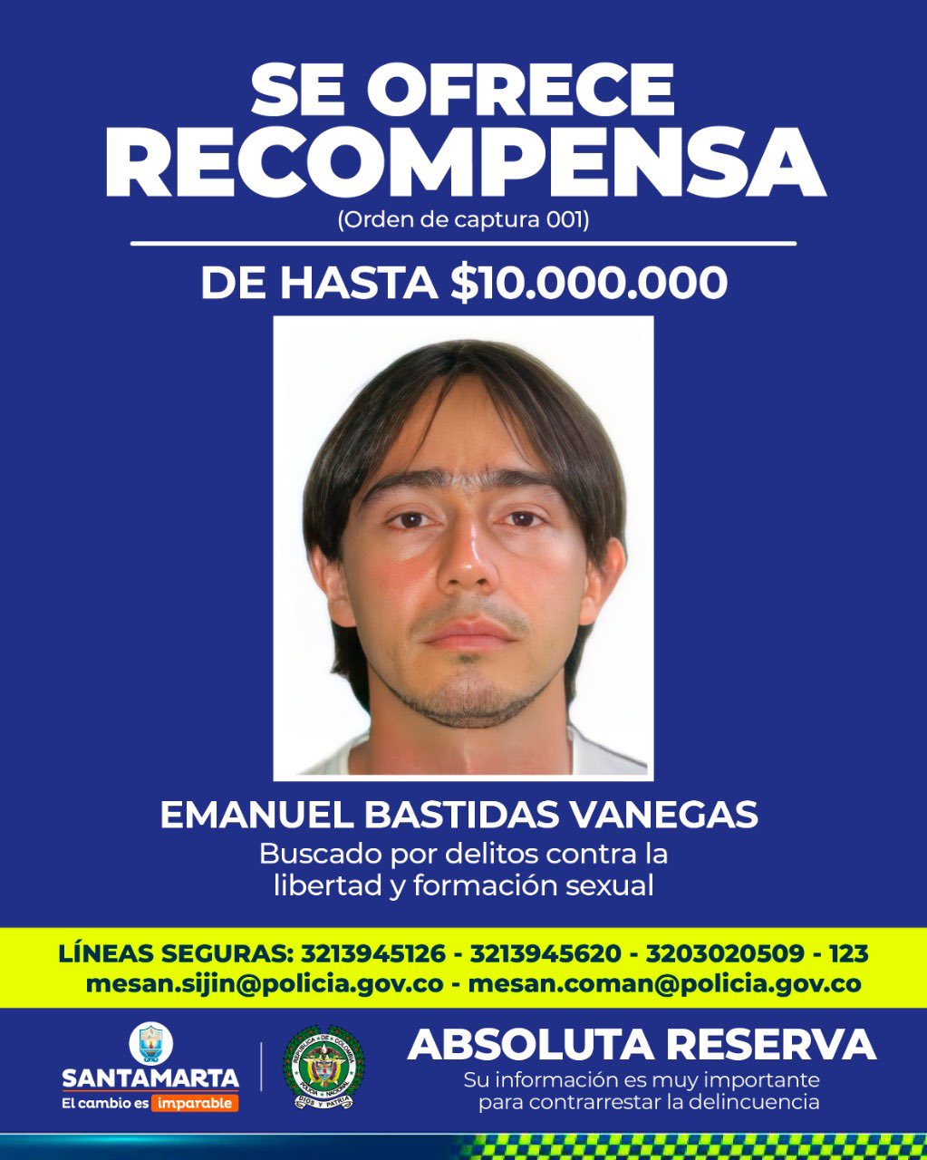 Con este cartel buscan al docente Emanuel Bastidas