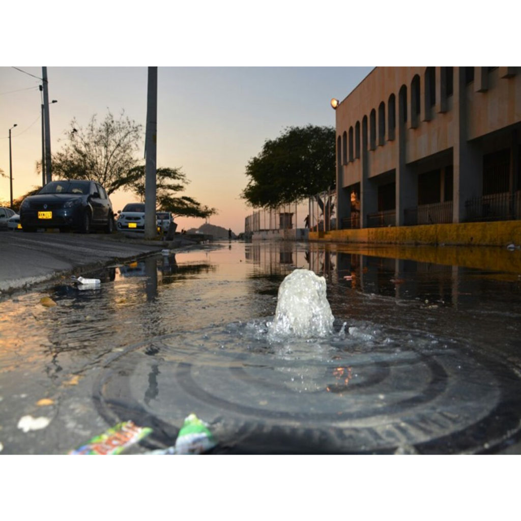 Rebosamiento de aguas en pleno sector turístico en 2017