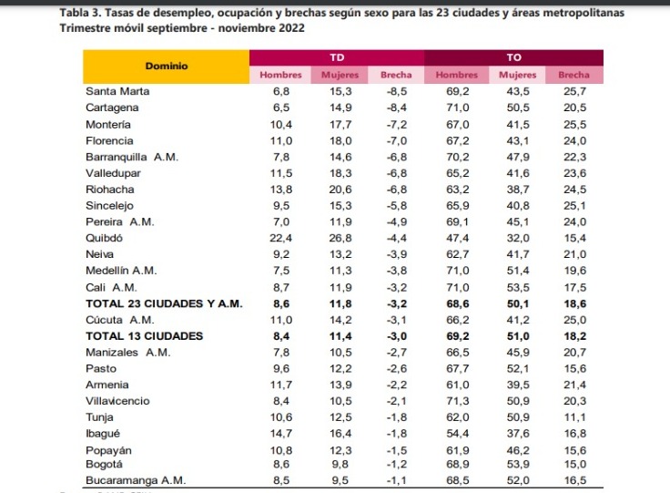 Informe del Dane