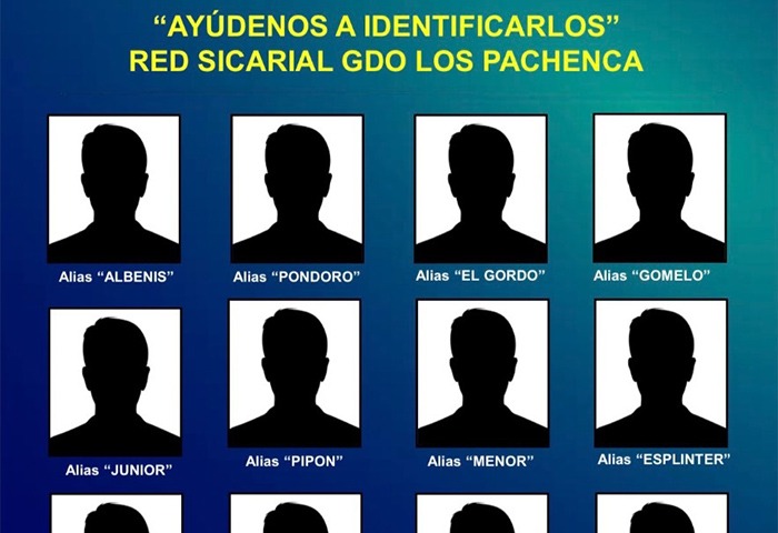  ‘Cartel de las Siluetas’ señaladas de integrar a la organización criminal Los Pachencas.