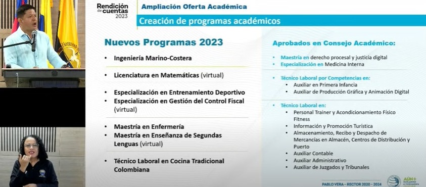 Nuevos programas de la oferta académica.