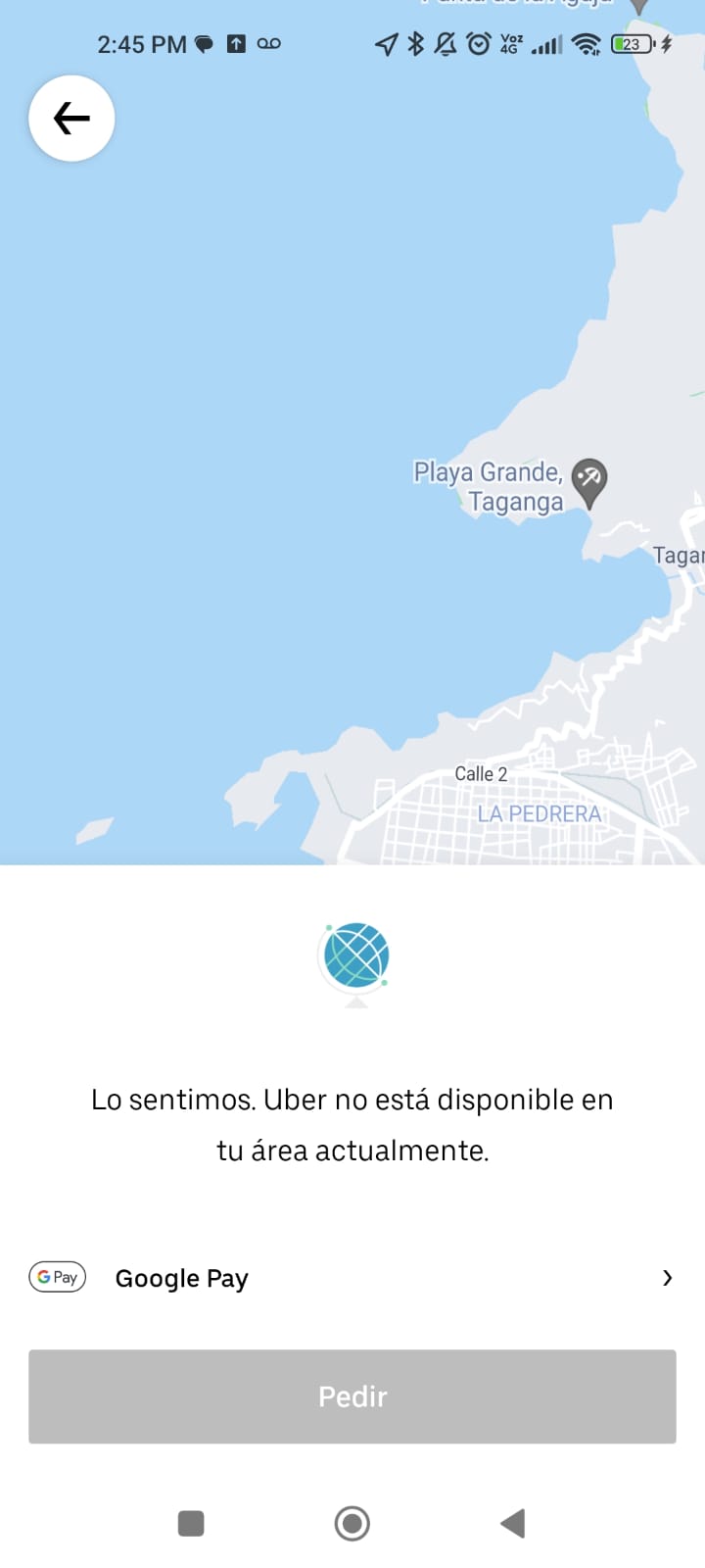 Uber en Santa Marta