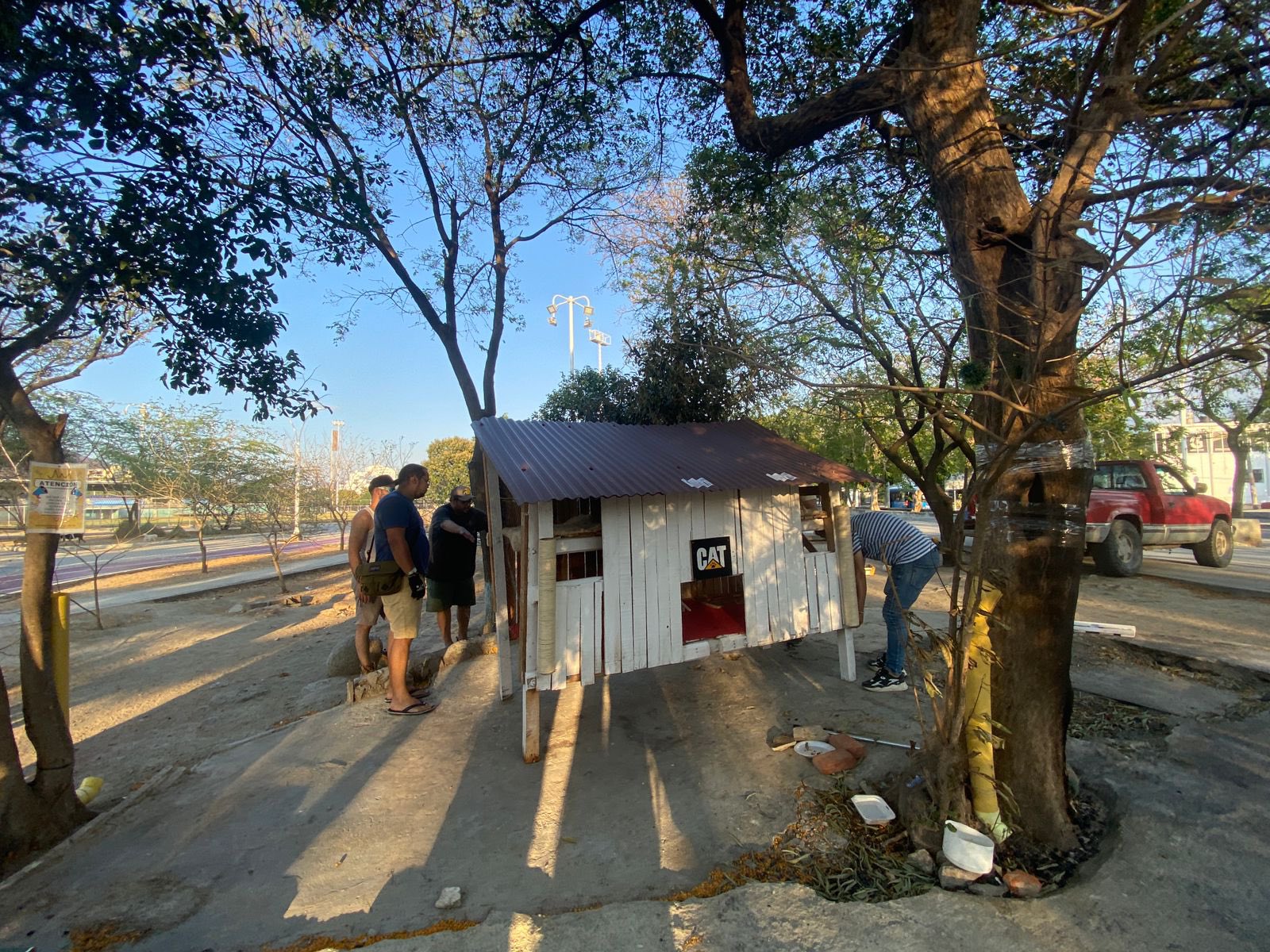 Construcción del refugio.