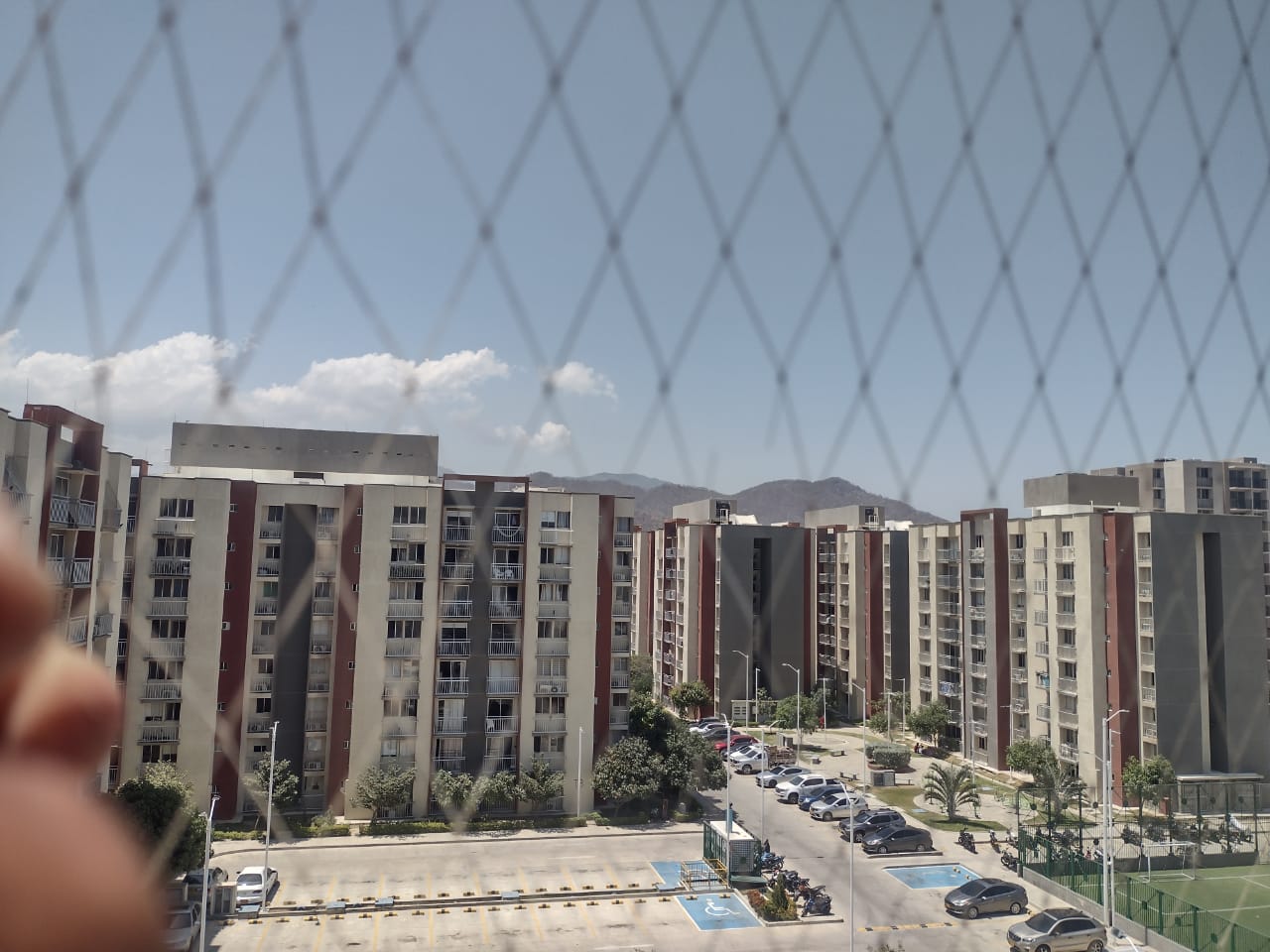 Malla de seguridad instalada en la vivienda