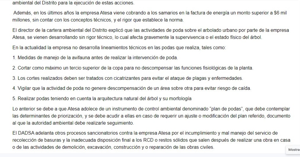 Razones presentadas por Dadsa para abrir investigación a Atesa