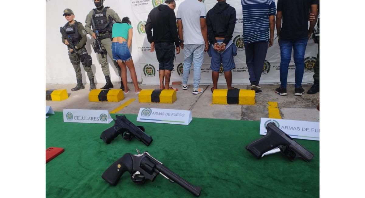 Capturados y armas incautadas