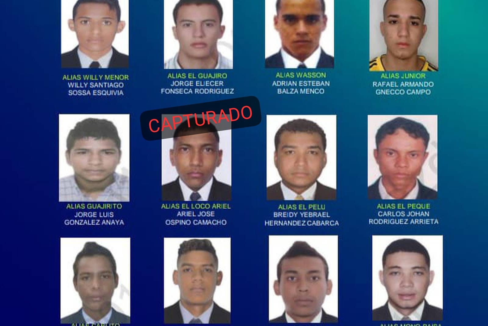 Ariel Ospino Camacho, en el cartel de los más buscados.