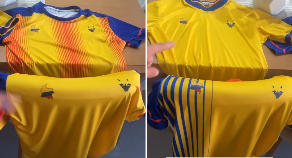 4 diseños de la camiseta de Colombia.