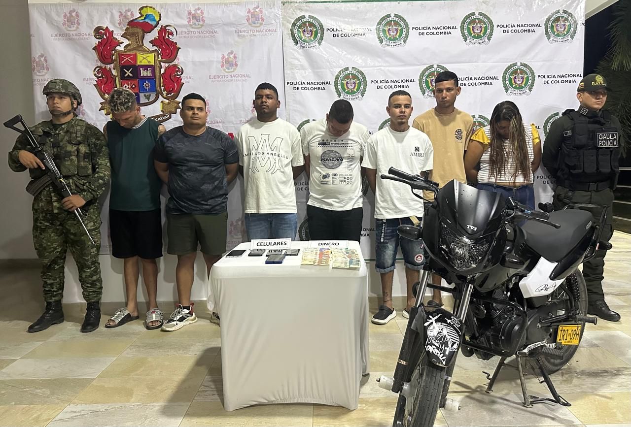 Capturados por la Policía Metropolitana de Santa Marta