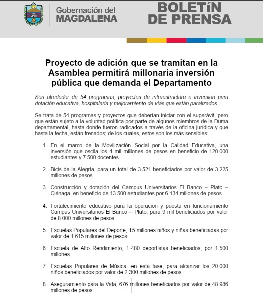 El gobernador acusó a diputados de la paralización de los proyectos.