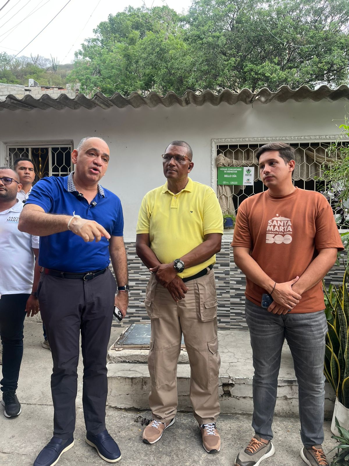 Alcalde Carlos Pinedo y el alcalde de la localidad 1, Carlos Arango.