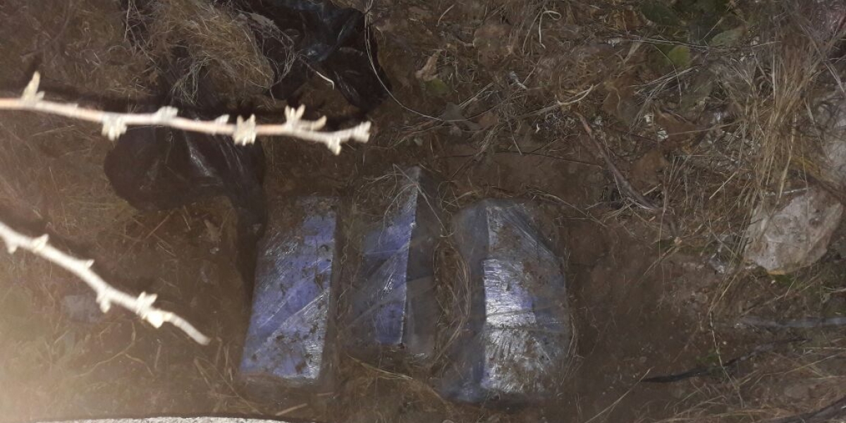 Droga enterrada en Isla Pelícano