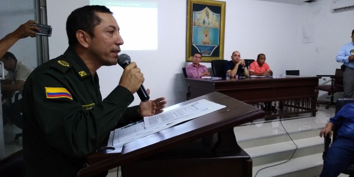 Policía Santa Marta El coronel Gustavo Berdugo, comandante de la Mesan, fue citado al Concejo este miércoles.