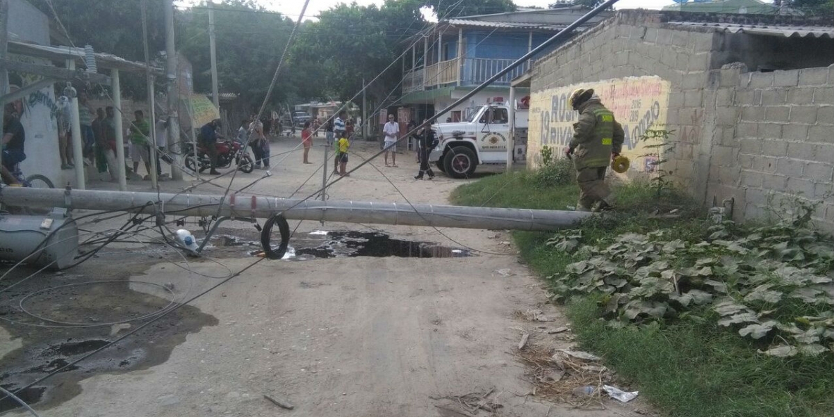 La emergencia se presentó exactamente en la Carrera 25 con Calle 29 del Barrio las Malvinas.