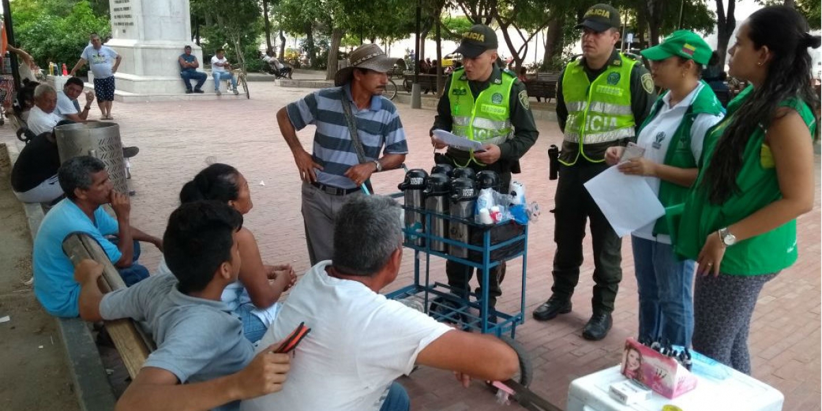 Policía de Santa Marta. Campaña sobre trabajo infantil en la ciudad de Santa Marta.