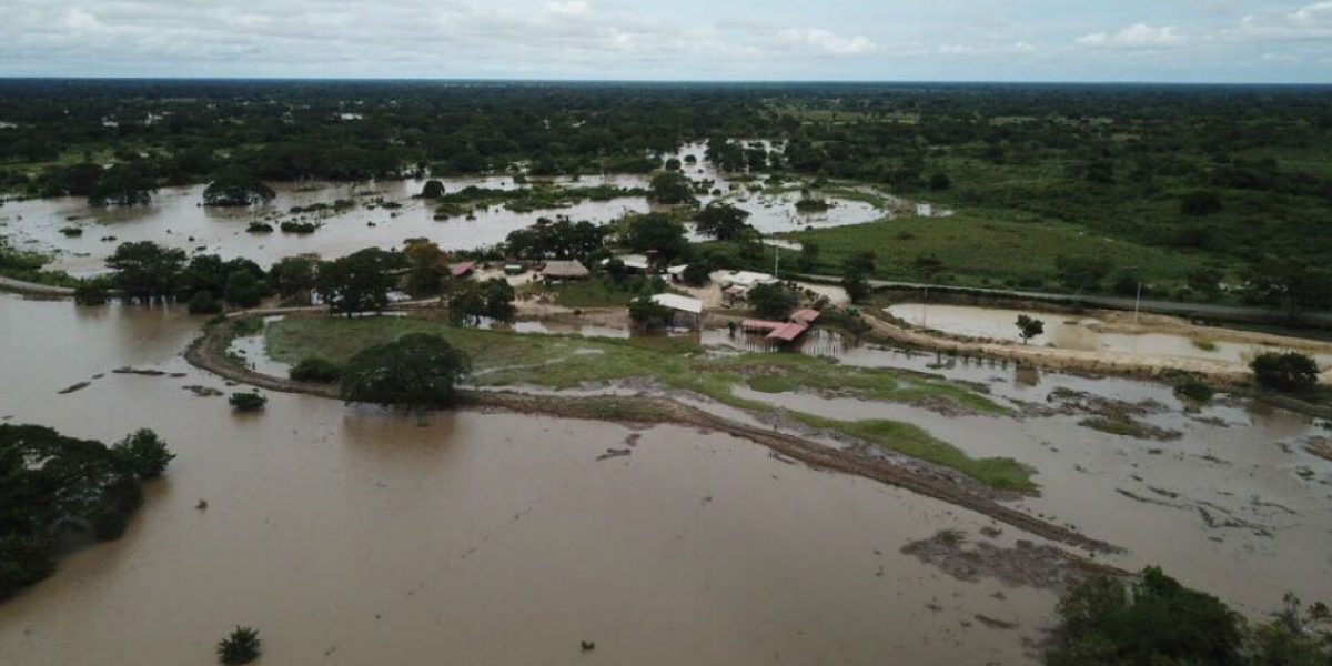 Imagen aérea de la emergencia.