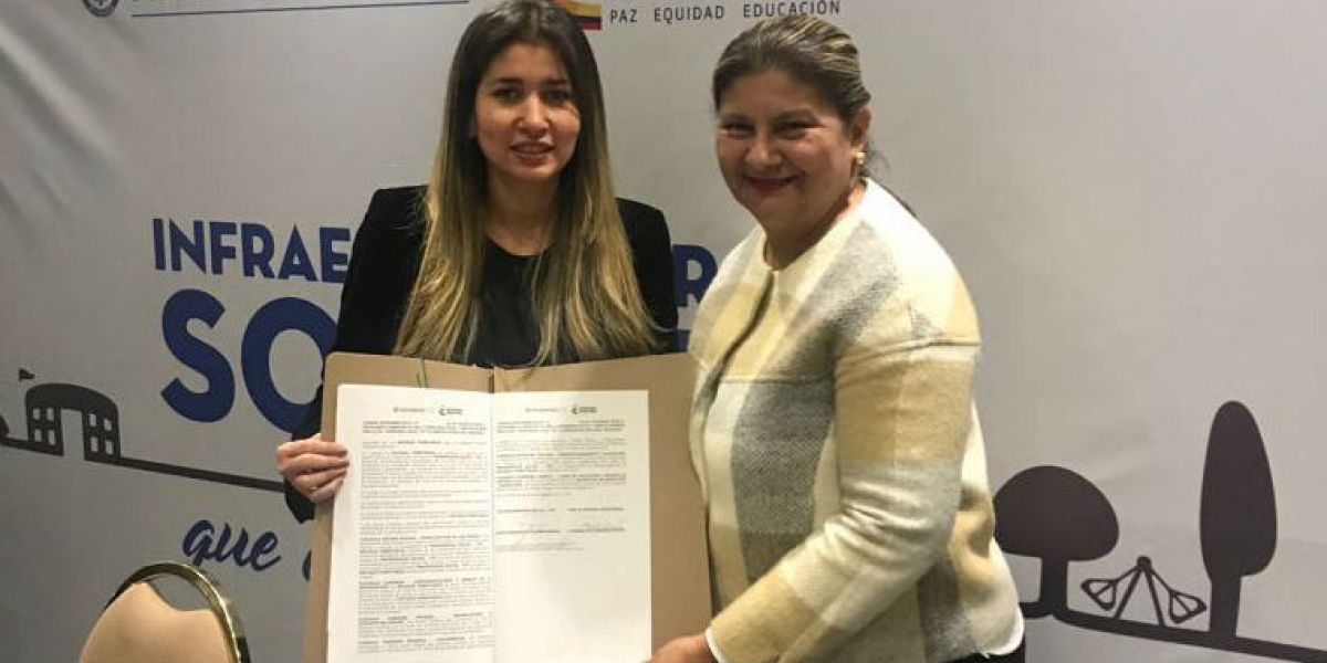 DPS. La alcaldesa recibió el convenio firmado por el Departamento Nacional de Prosperidad Social (DPS), por orden de 3.751 millones de pesos.