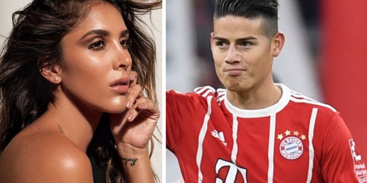 Archivo. Daniela Opina y James Rodríguez.