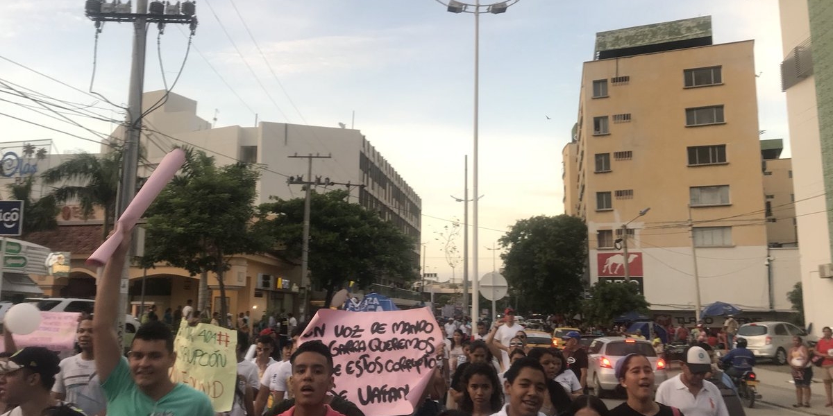 Marcha de apoyo a Carlos Caicedo y Rafael Martínez.