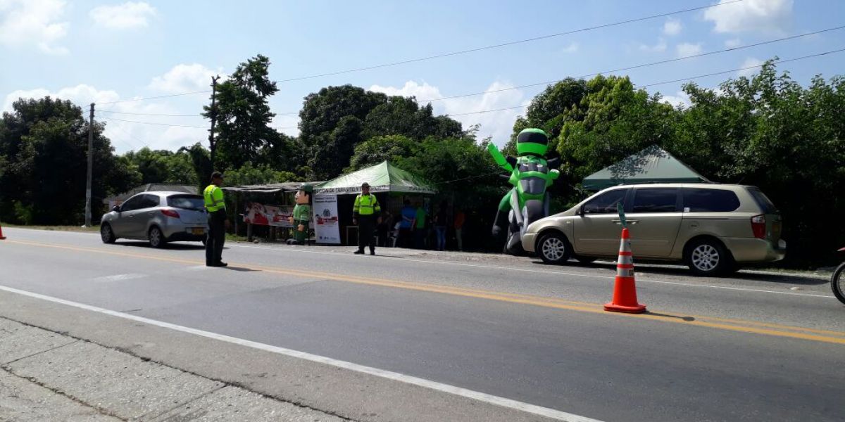 Policía. Seguridad vial brindada por la Policía departamental.
