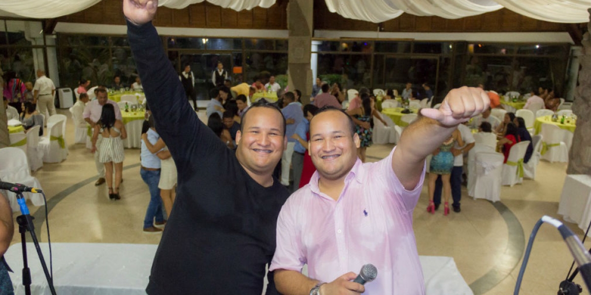 Juan y Franklin 'Los Mellos' Cañas durante su presentación en Los Trupillos.