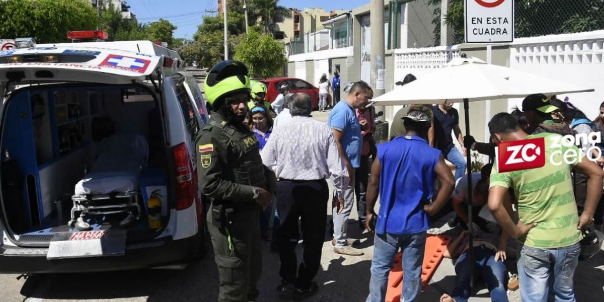  La mujer fue auxiliada por una ambulancia el día de los hechos.