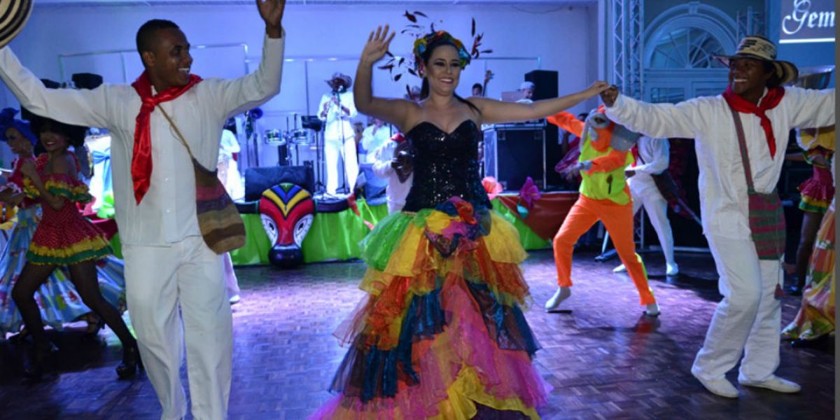 La señora reina del Carnaval, Mildred Roncallo Juliao durante su presentación.