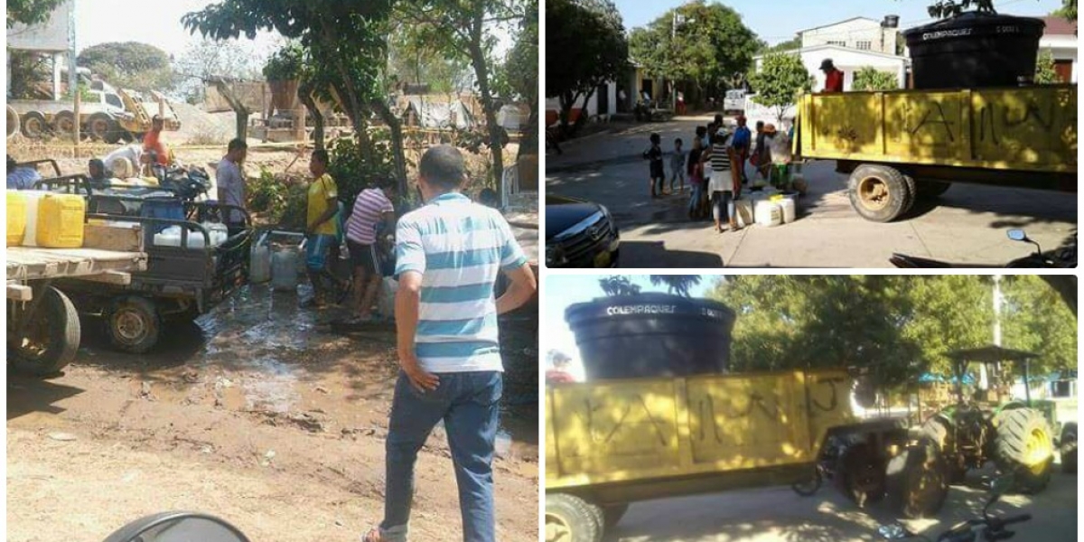 Este vehículo sirve para el trasldado de basura en Santa Ana. También la usan para llevar el tanque de suministro del agua potable.