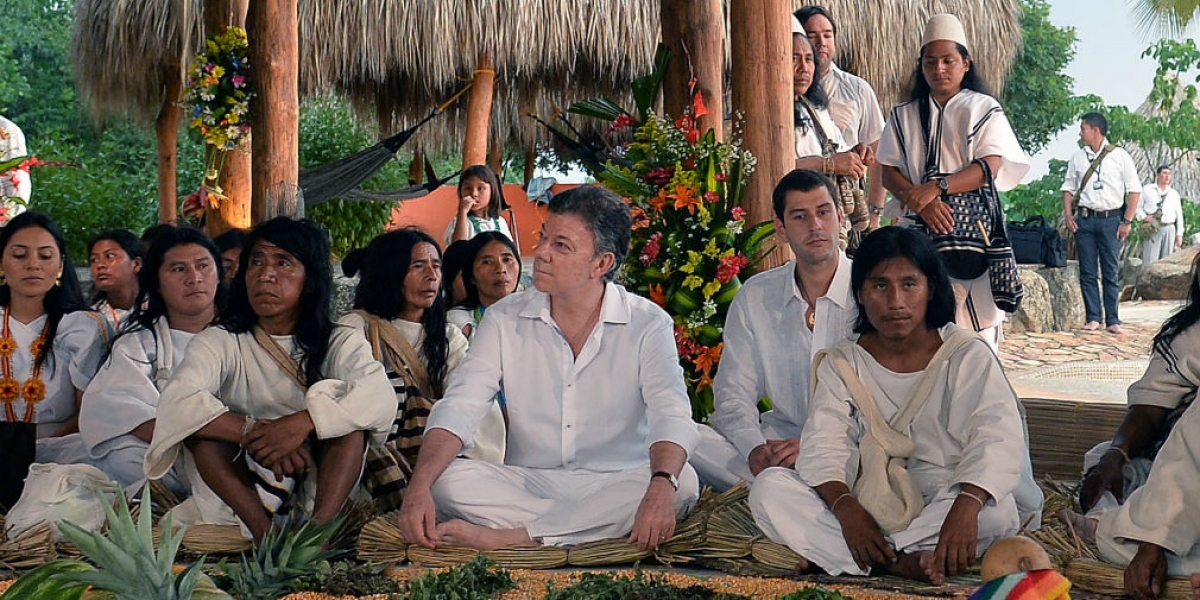 Juan Manuel Santos se ha reunido con los indígenas de la Sierra Nevada en varias ocasiones.