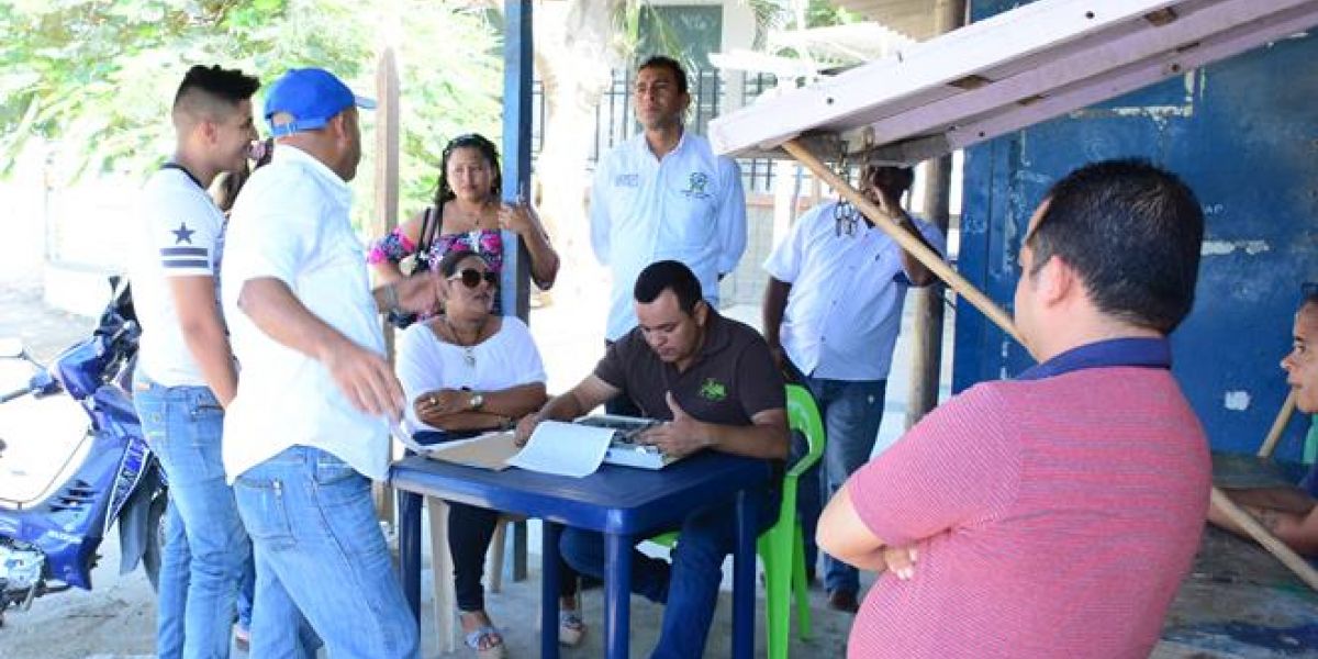 Aspecto de la diligencia de restablecimiento del espacio público en Ciénaga