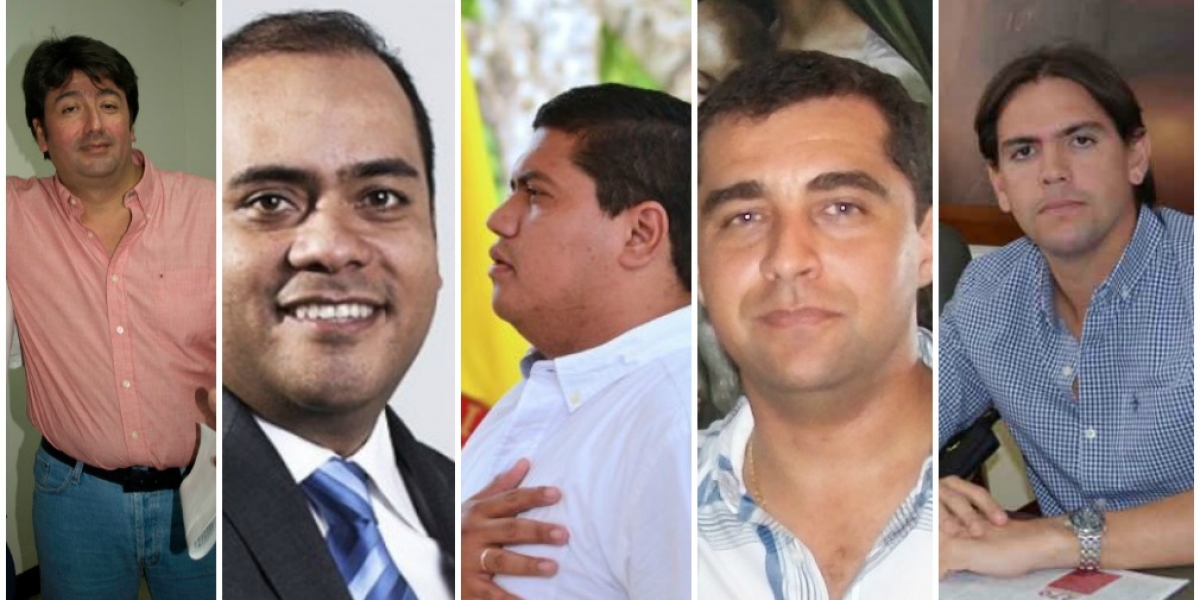 Fabián Castillo (izq), Jaime Peña, Fabio Manjarrez, José Luis Pinedo y Chelito Dávila (der) son algunos de quienes aspiran al Congreso por Cambio Radical.