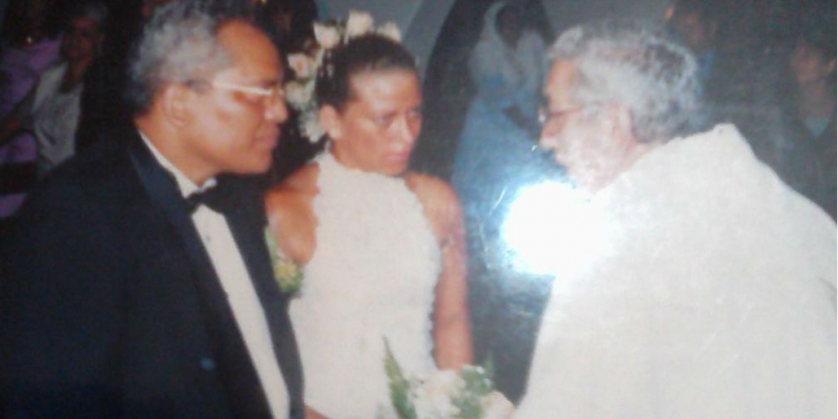 Archivo Roque Morelli, el día de su matrimonio con Yolima Ruiz.