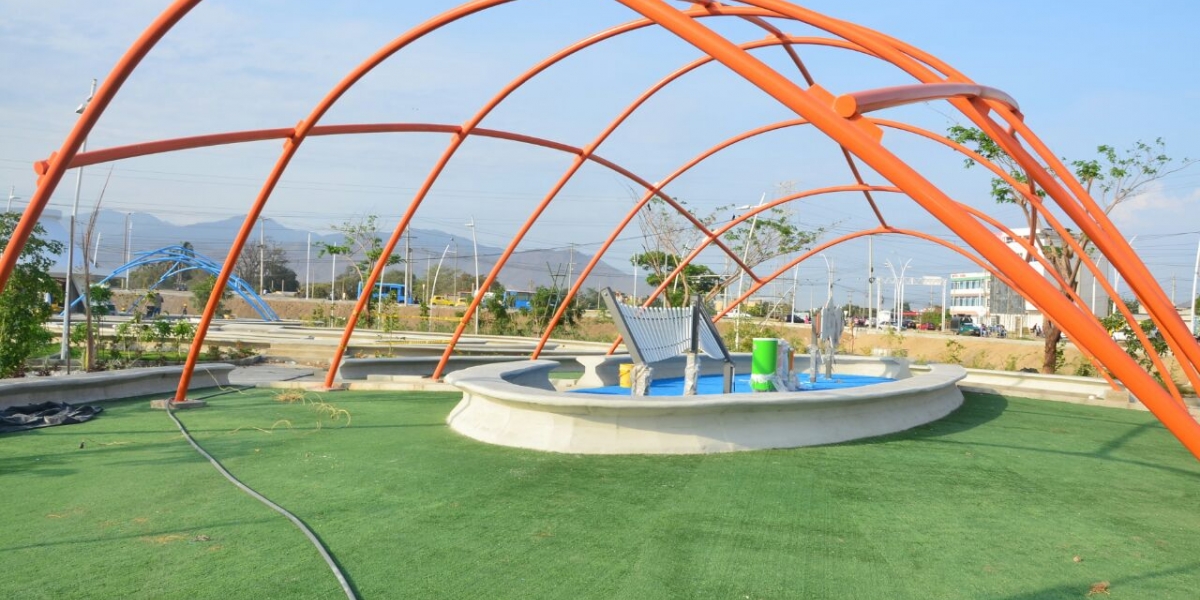 Así se ve el parque del Agua, tras visita de la Alcaldía realizada este martes.